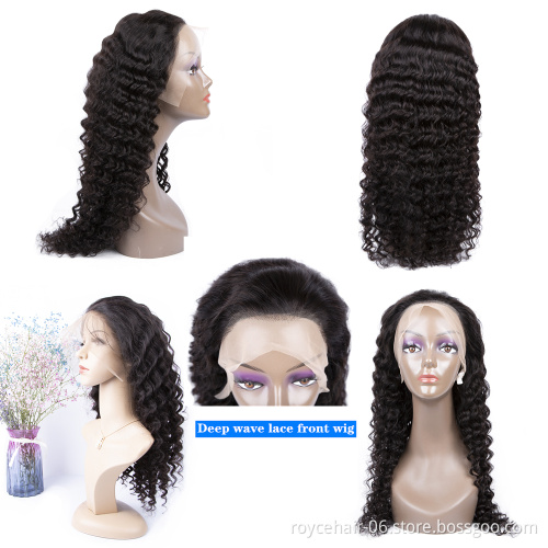 100% Brazilian Virgin Human Hair Transparent Swiss Lace Wig HD Body Wave Curly Lace Front wigs for Black Women